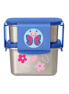 Zoo Stainless Steel Lunch Kit -  Butterfly