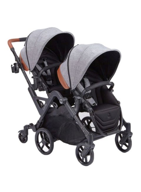 Contours Curve Double Stroller - Grey/Black
