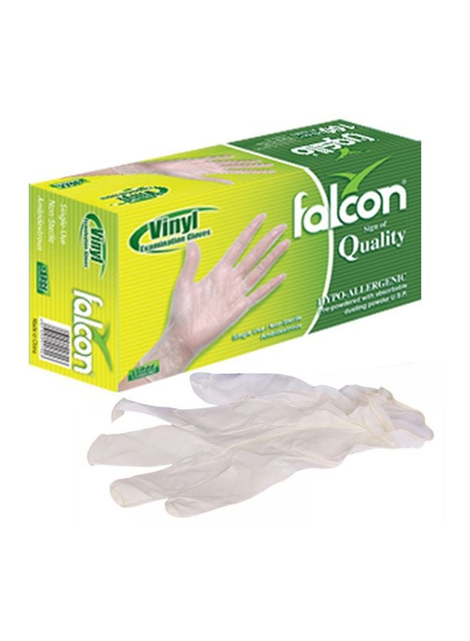 Falcon 100-Piece Disposable Glove Set White M - Image 1