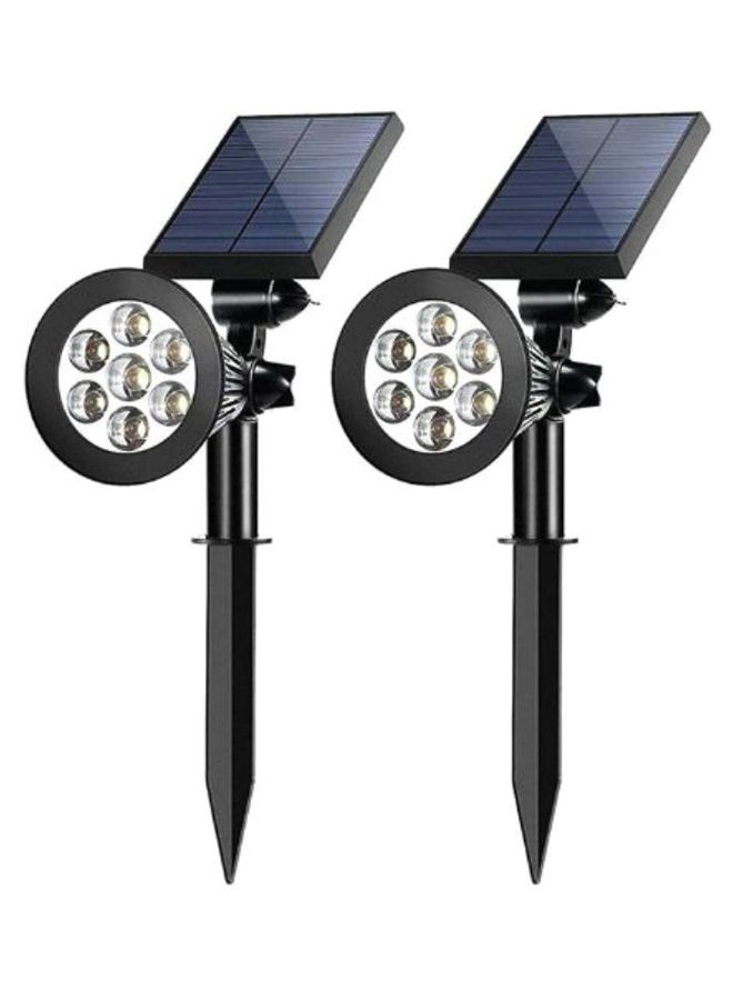 VLITE 2-Piece Solar Powered Landscape Light Set Black/Blue/Silver - Image 1