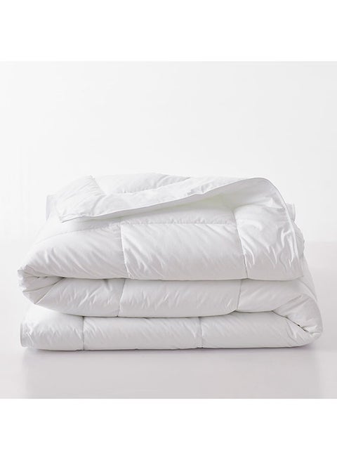 Soft Solid King Size Duvet 220 x 240cm Microfiber White