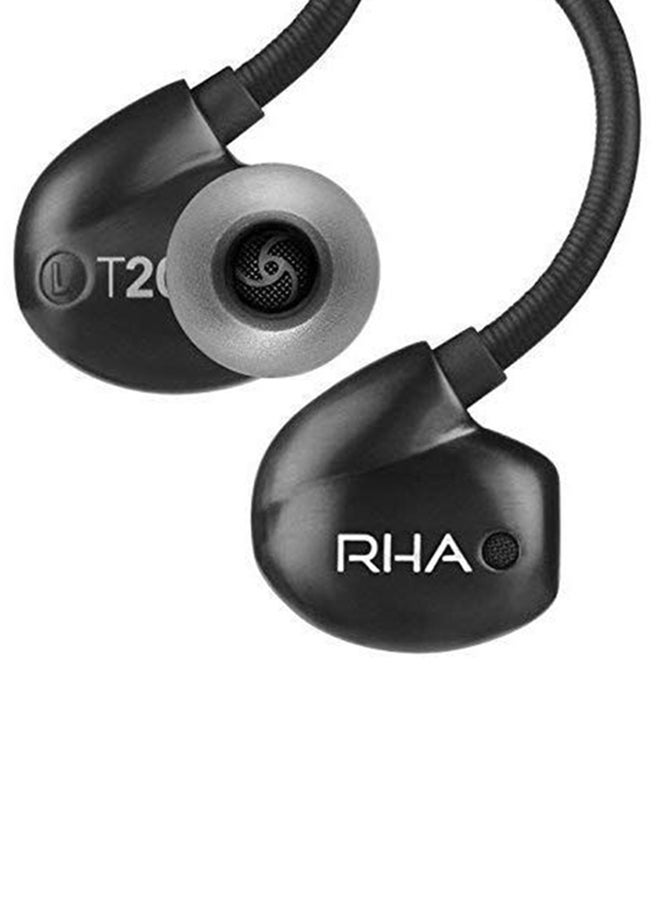 RHA T20i Noise Isolating Stainless Steel In-Ear Headphones With Remote And Mic Black  - Image 4