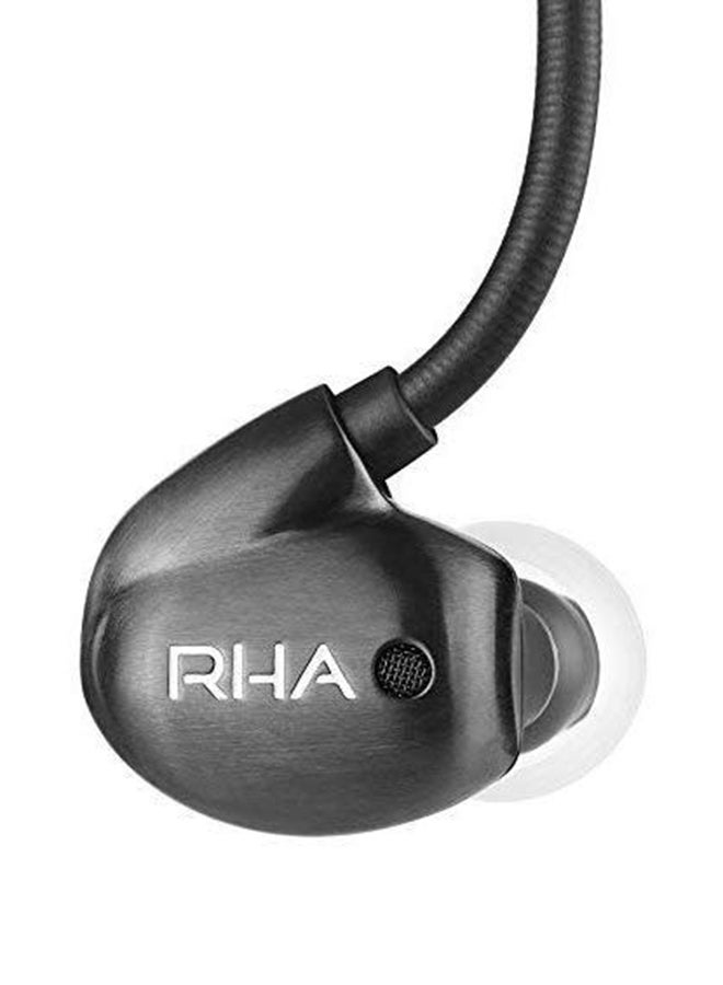 RHA T20i Noise Isolating Stainless Steel In-Ear Headphones With Remote And Mic Black  - Image 5