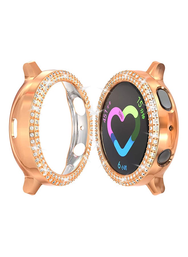 Foxcon Super Luxurious Bling Crystal Protective Case Cover For Samsung Active 2 Gold  - Image 1