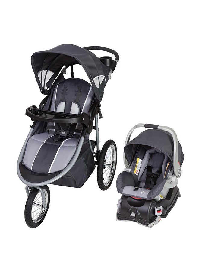 babytrend City Scape Jogger Stroller With Car Seat - Grey/Black  - Image 1