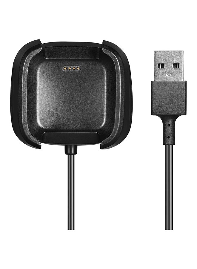 Foxcon - Fast Charging Cable Box For Fitbit Versa 2 Smart Watch Black - Image 1