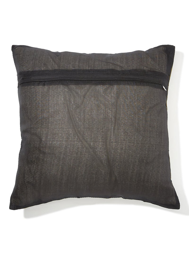 Ikras Decorative Cushion Cover Black/Gold 40x40cm - Image 2