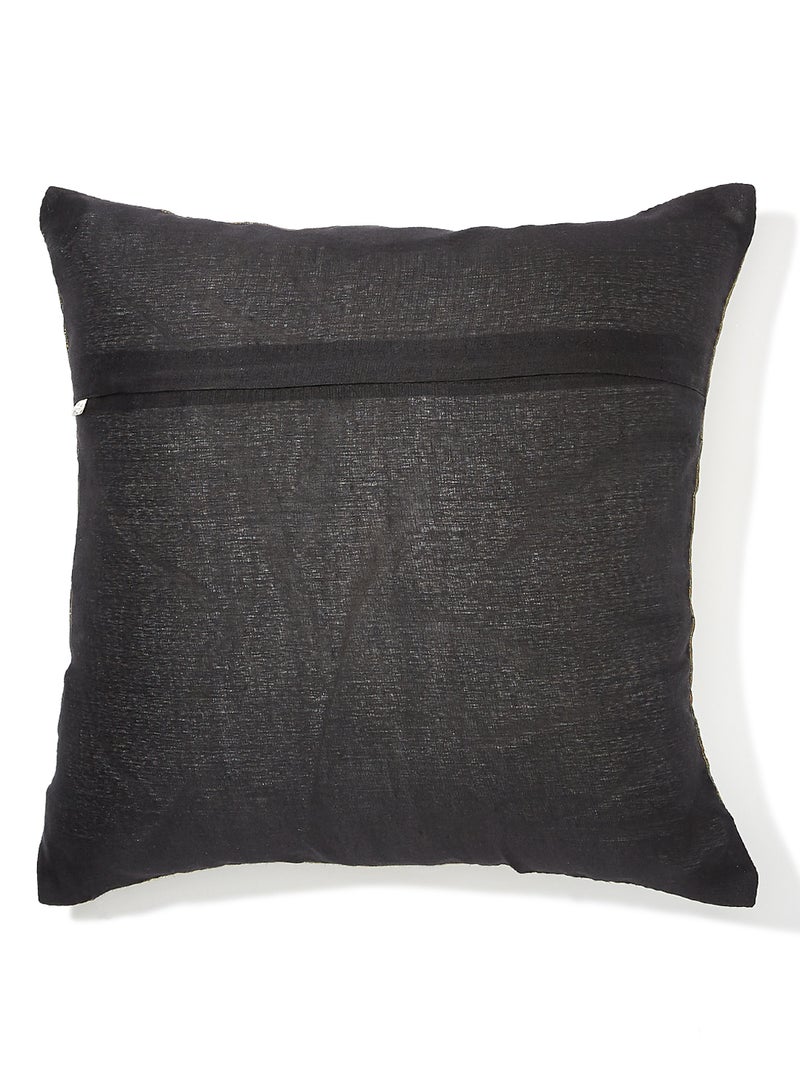 Ikras Decorative Cushion Cover Black/Gold 40x40cm - Image 2