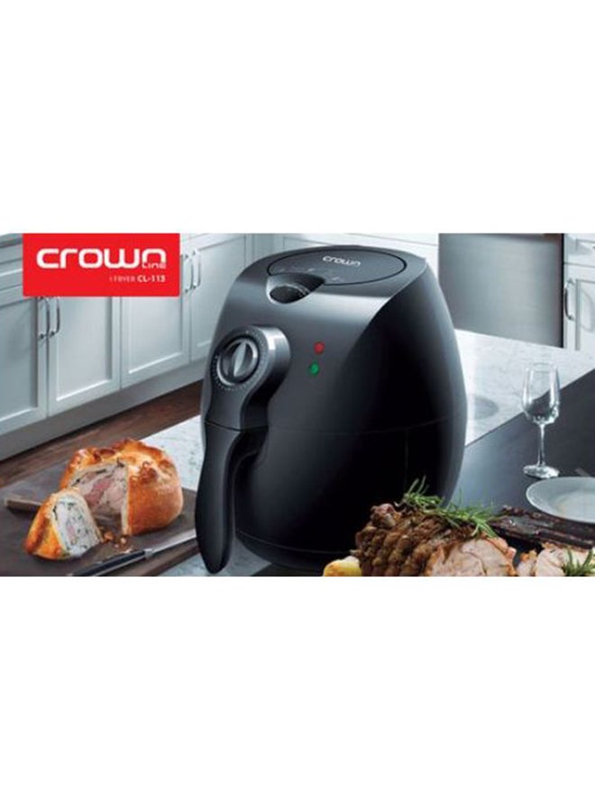 كراون لاين مقلاة عميقة بسعة 2 لتر وقدرة 1500 وات 2.0 L 1500.0 W CL113 أسود - Image 4