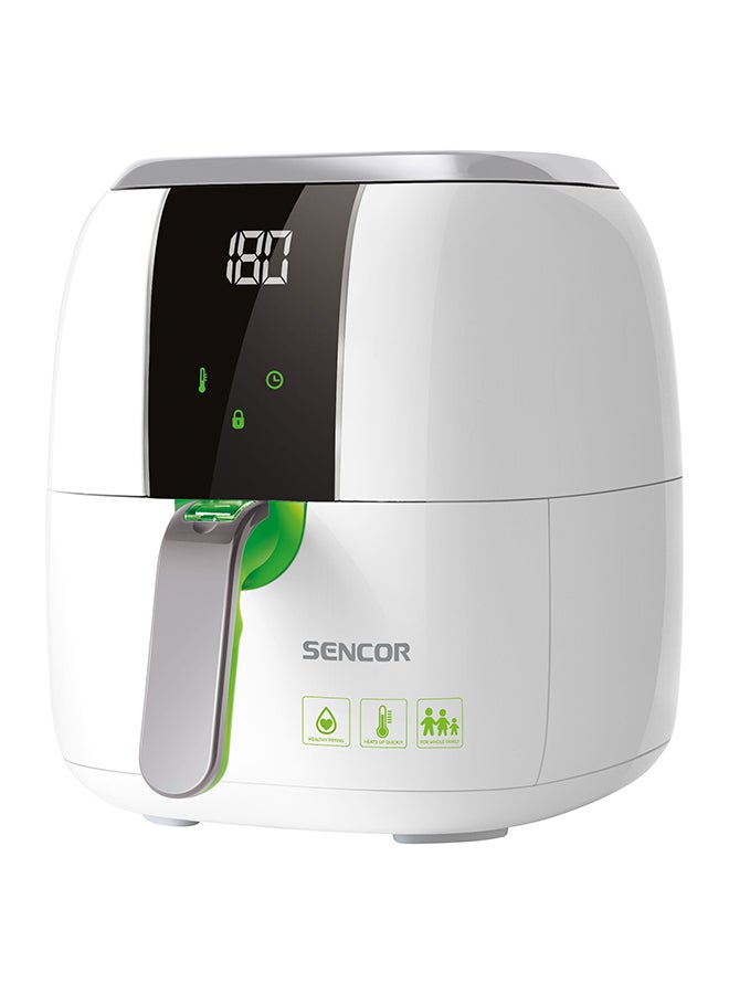 سنكور مقلاة هوائية بسعة 3 لترات وقدرة 1400 وات 3 L 1400 W SFR 5320WH أبيض/ أسود - Image 2