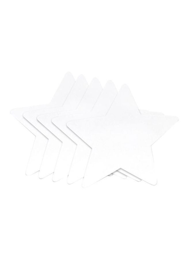 آرتمايت مجموعة ملصقات من قماش الكانفاس قابلة للتقشير مكونة من 5 قطع مقاس 5×5 بوصة. أبيض - Image 1