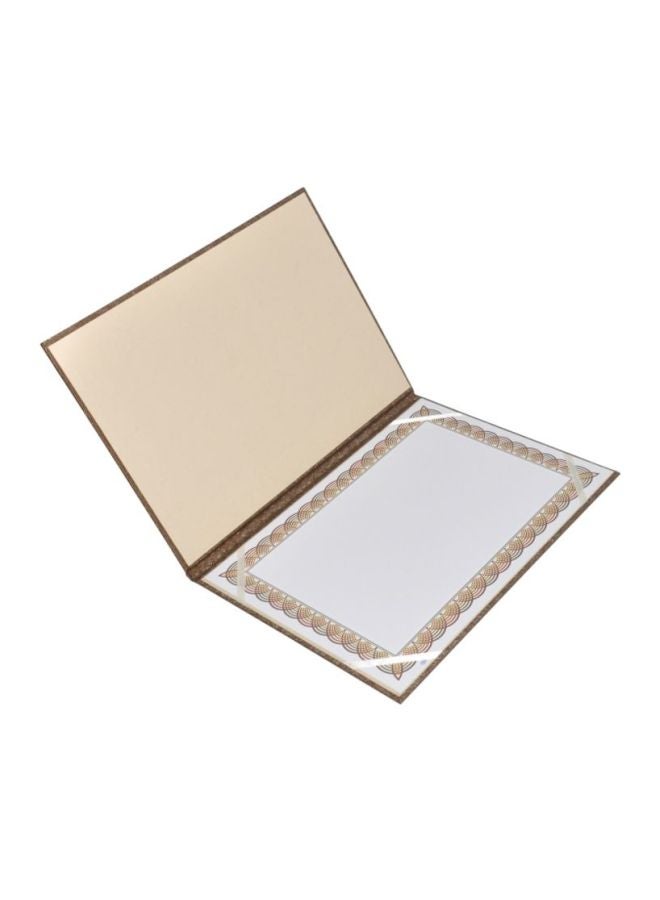 FIS A4 Single Sided Certificate Folder Brown - Image 1