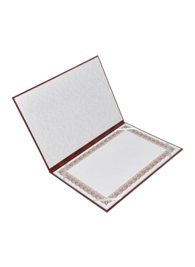 FIS A4 Certificate Folder Brown - Image 1