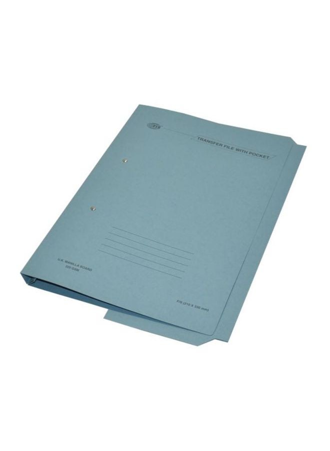 إف اي أس  طقم ملفات لنقل الأوراق مزودة بجيب مكون من 50 قطعة أزرق - Image 1