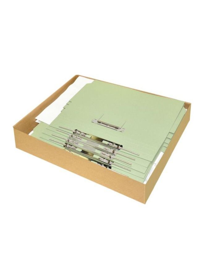 إف اي أس  طقم ملفات لنقل الأوراق مزودة بجيب مكون من 50 قطعة أخضر - Image 3
