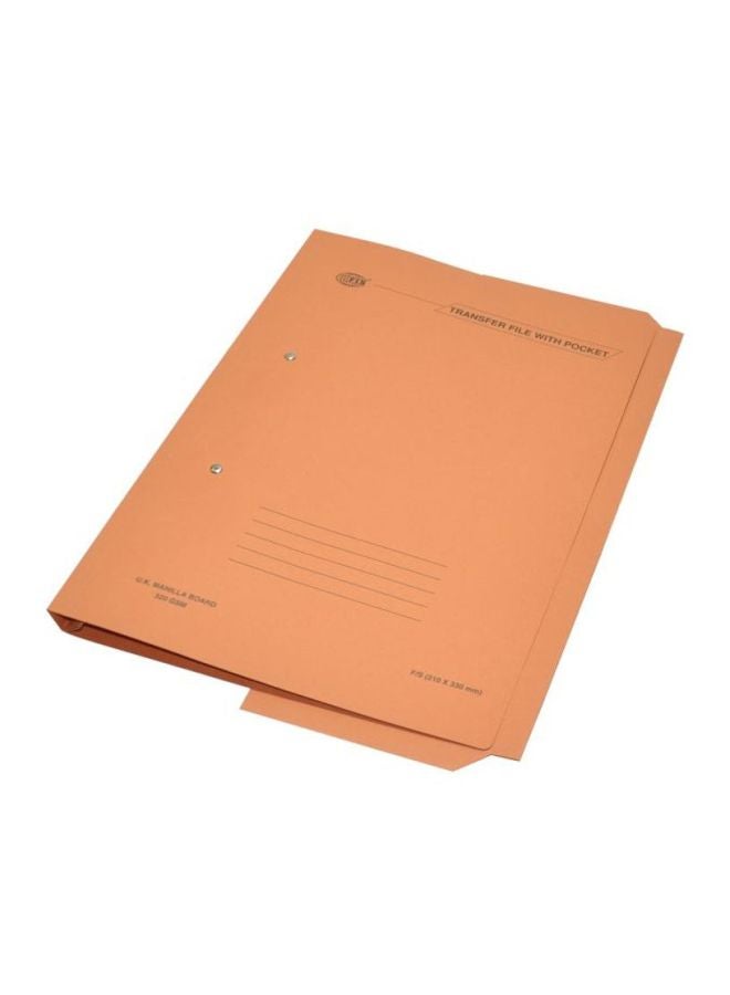 FIS 40-Piece Transfer File With Pocket Set Orange - Image 1
