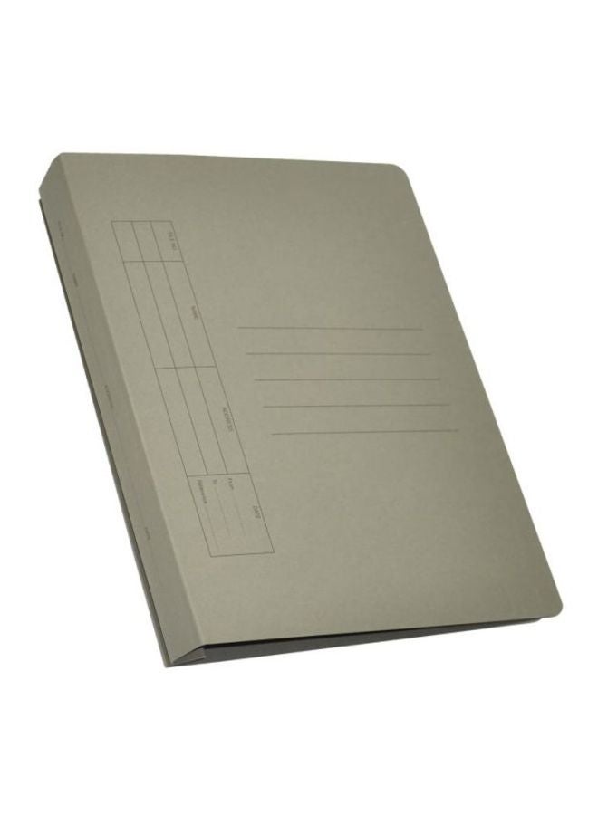 إف اي أس  مجموعة مجلدات مسطحة مزودة بمشبك تثبيت من البلاستيك مكونة من 50 قطعة رمادي - Image 1