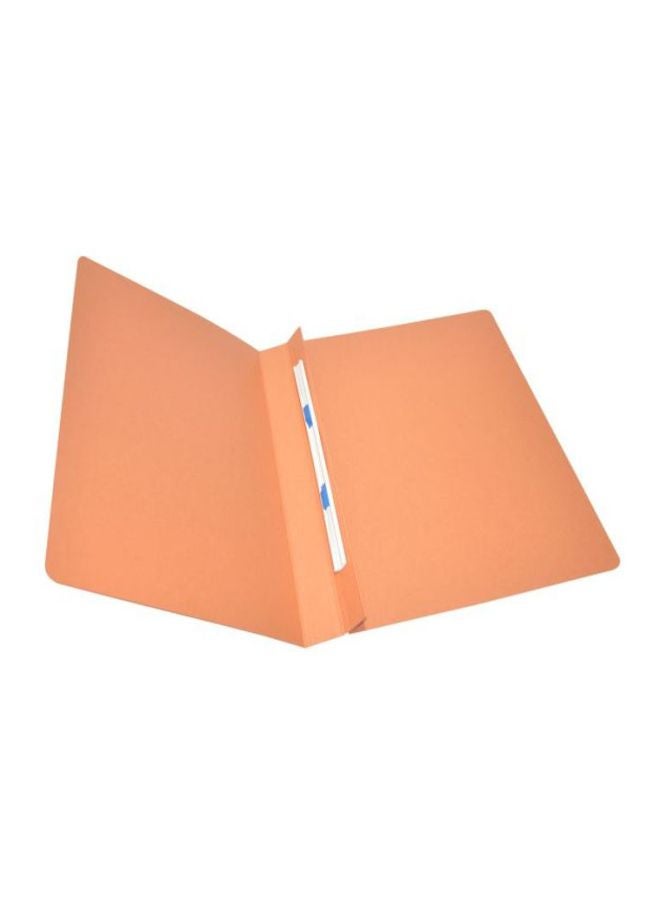 إف اي أس  مجموعة مجلدات مسطحة مزودة بمشبك تثبيت من البلاستيك مكونة من 50 قطعة برتقالي - Image 2