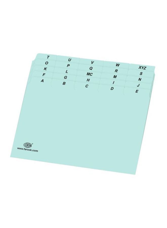 FIS 25-Piece A-Z Guide Card Blue - Image 1