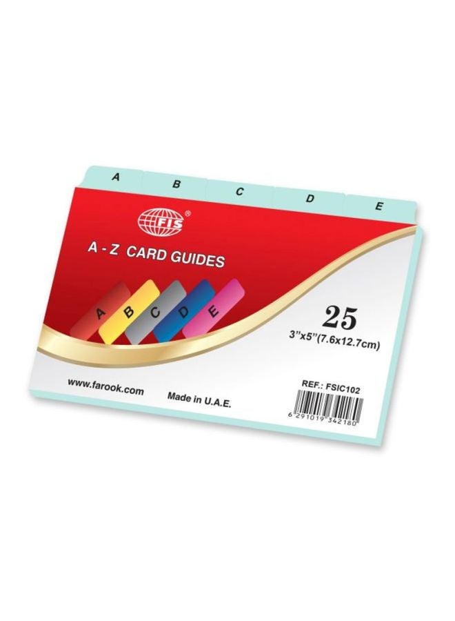 FIS 25-Piece A-Z Guide Card Blue - Image 2