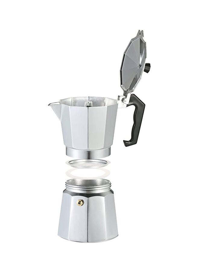 ماكينة تحضير قهوة الإسبريسو مزودة بفلتر أسود/ فضي - Image 3