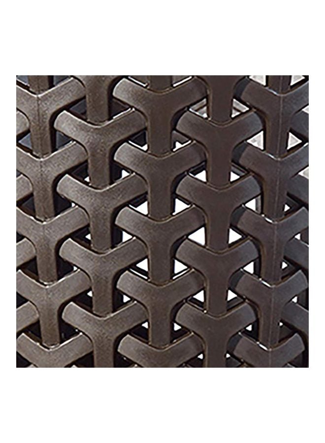 كيرفر سلة غسيل من البلاستيك مع غطاء بني 35x25x10سم - Image 2