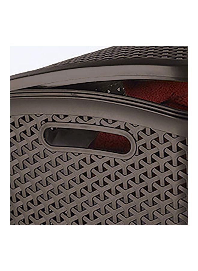 كيرفر سلة غسيل من البلاستيك مع غطاء بني 35x25x10سم - Image 3