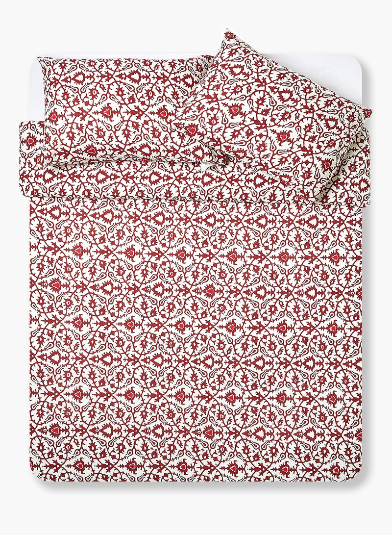 أمال غطاء لحاف وغطائي وسادة، 100% قطن، جيد التهوية وخفيف الوزن قطن بني / أبيض King - Image 4