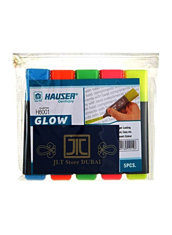 Pack Of 5 Glow Highlighter Multicolour - v1592397767/N38594893A_1