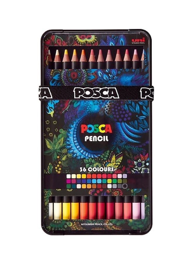 POSCA 36-Piece Uni Pencil Set Multicolour - Image 1