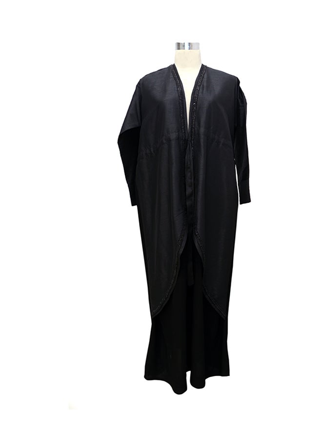 Embellished Long Sleeve Abaya Black - Image 1