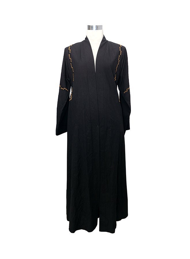 Bead Embellished Abaya Black - Image 1