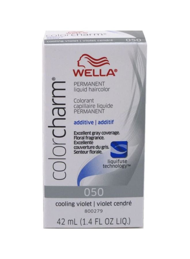 WELLA - 3-Piece Color Charm Permanent Liquid Hair Toner Set 050 Cooling Violet 2x Hair Toner 42, 1x Cream Developer 107ml - Image 1