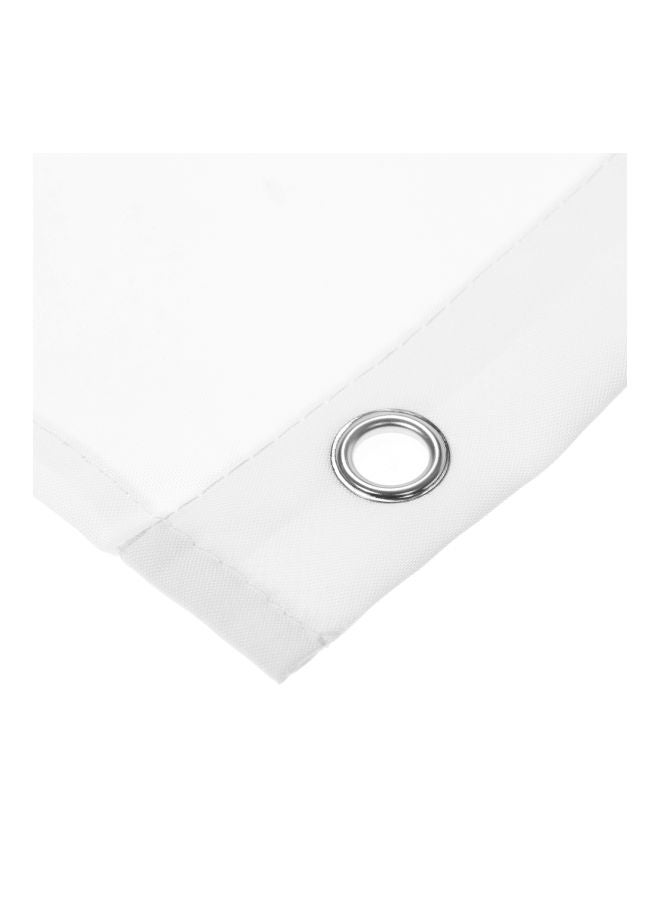 Polyester Bathroom Curtain White/Green 71x71inch - Image 5