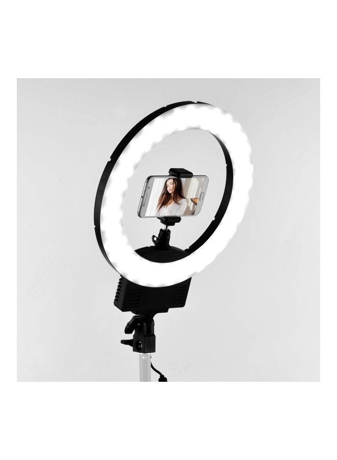 حلقة إضاءة بمصابيح LED أسود - Image 1