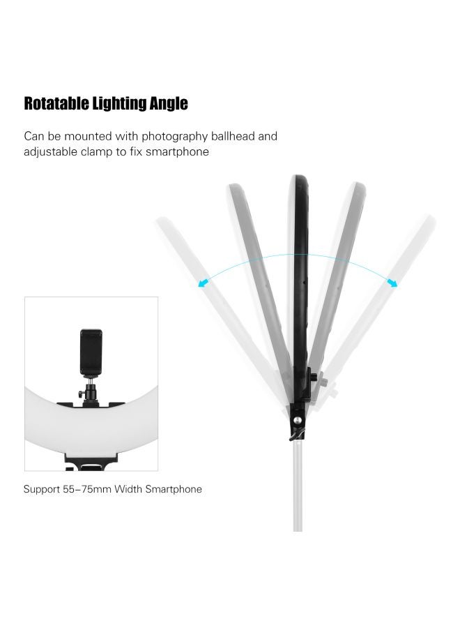 LED Ring Light With Tripod Stand Black - Image 5
