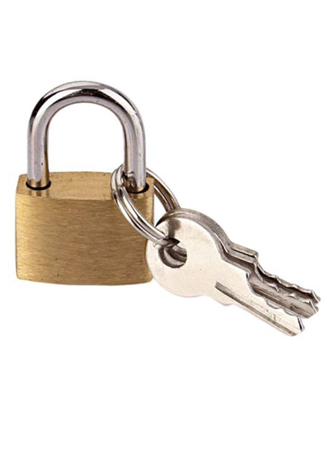 Small Padlock With Key Gold/Silver  - Image 2