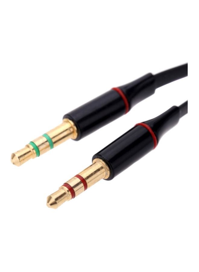 3.5mm Female To 3-Segment Male Audio Cable Black - Image 2
