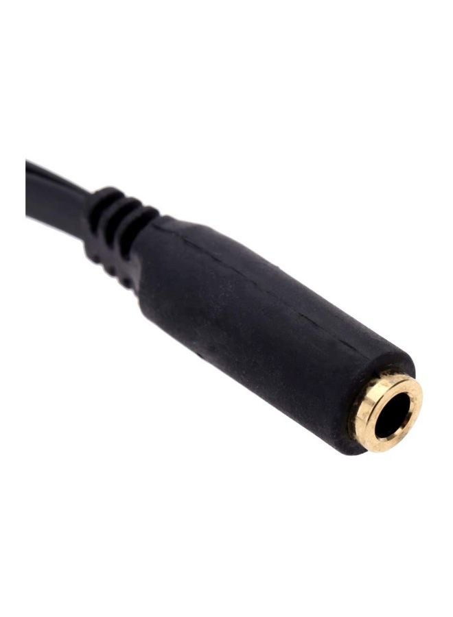 3.5mm Female To 3-Segment Male Audio Cable Black - Image 3