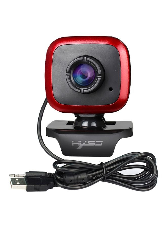 HXSJ USB Webcam Black/Red  - Image 1