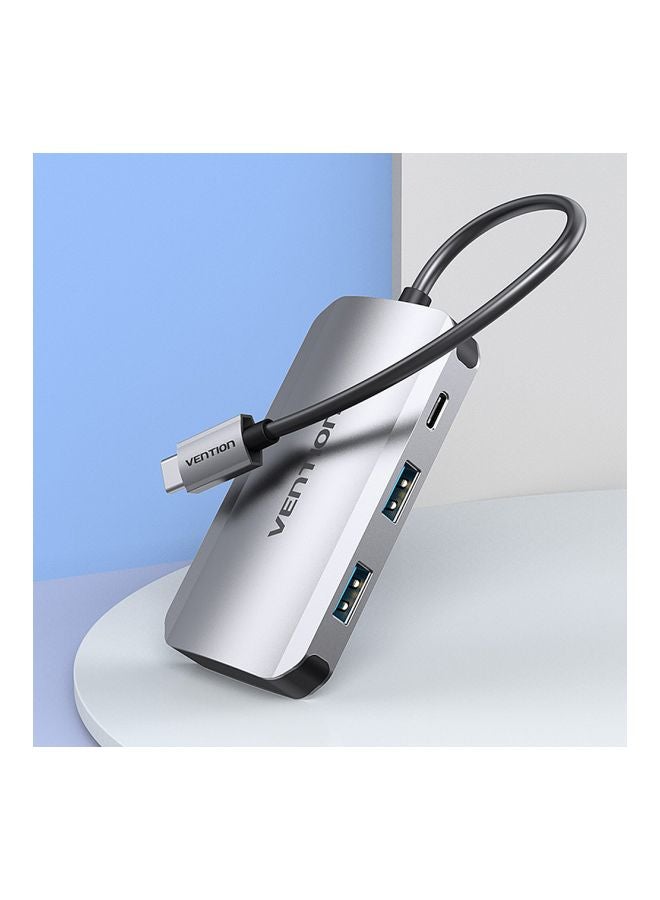 فينشن موزِّع USB من نوع سي 5 في 1 رمادي/أسود - Image 4