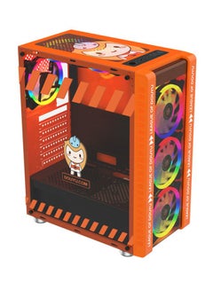 330-9 Gaming Computer Cooling Case Host Orange