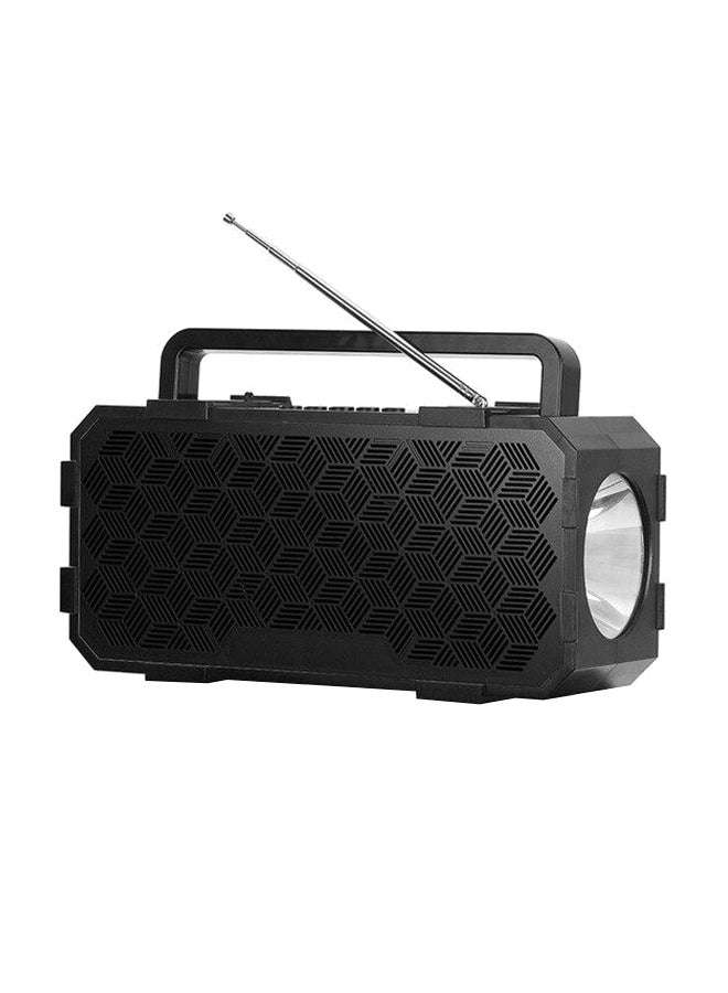 BT 5.0 Wireless Flashlight Multiple Sound Effects Loudspeaker Black - Image 1