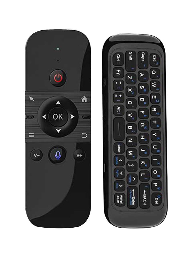 6-Axis Motion Backlight IR Air Mouse Wireless Keyboard Voice Remote Control Black - Image 1