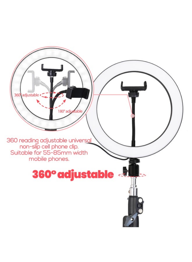 Aluminum Alloy Photography LED Selfie Ring Light With Stand Tripod Black/White  - Image 3