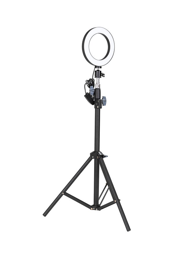 Aluminum Alloy Photography LED Selfie Ring Light With Stand Tripod Black/White - Image 1
