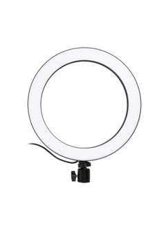 ماركة غير محددة حلقة إضاءة LED مُخصصة لتصوير السيلفي مصنوعة من سبيكة الألومنيوم مع حامل ثلاثي القوائم أسود/ أبيض  - Image 3
