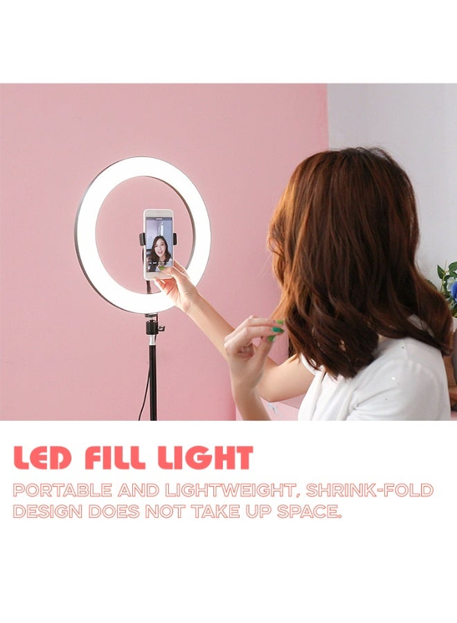 Aluminum Alloy Photography LED Selfie Ring Light With Stand Tripod Black/White  - Image 4