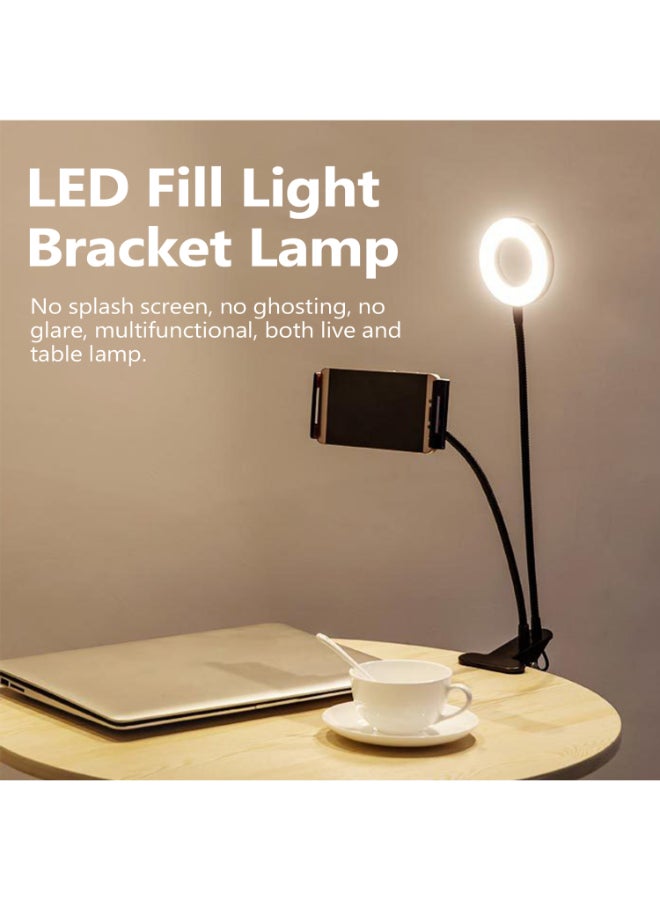 Aluminum Alloy Photography LED Selfie Ring Light With Stand Tripod Black/White - Image 3