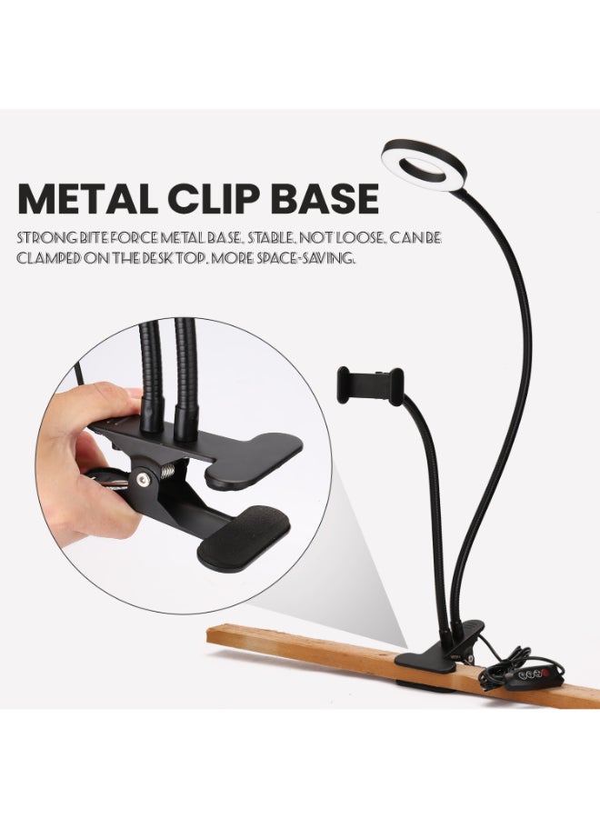 Aluminum Alloy Photography LED Selfie Ring Light With Stand Tripod Black/White - Image 4